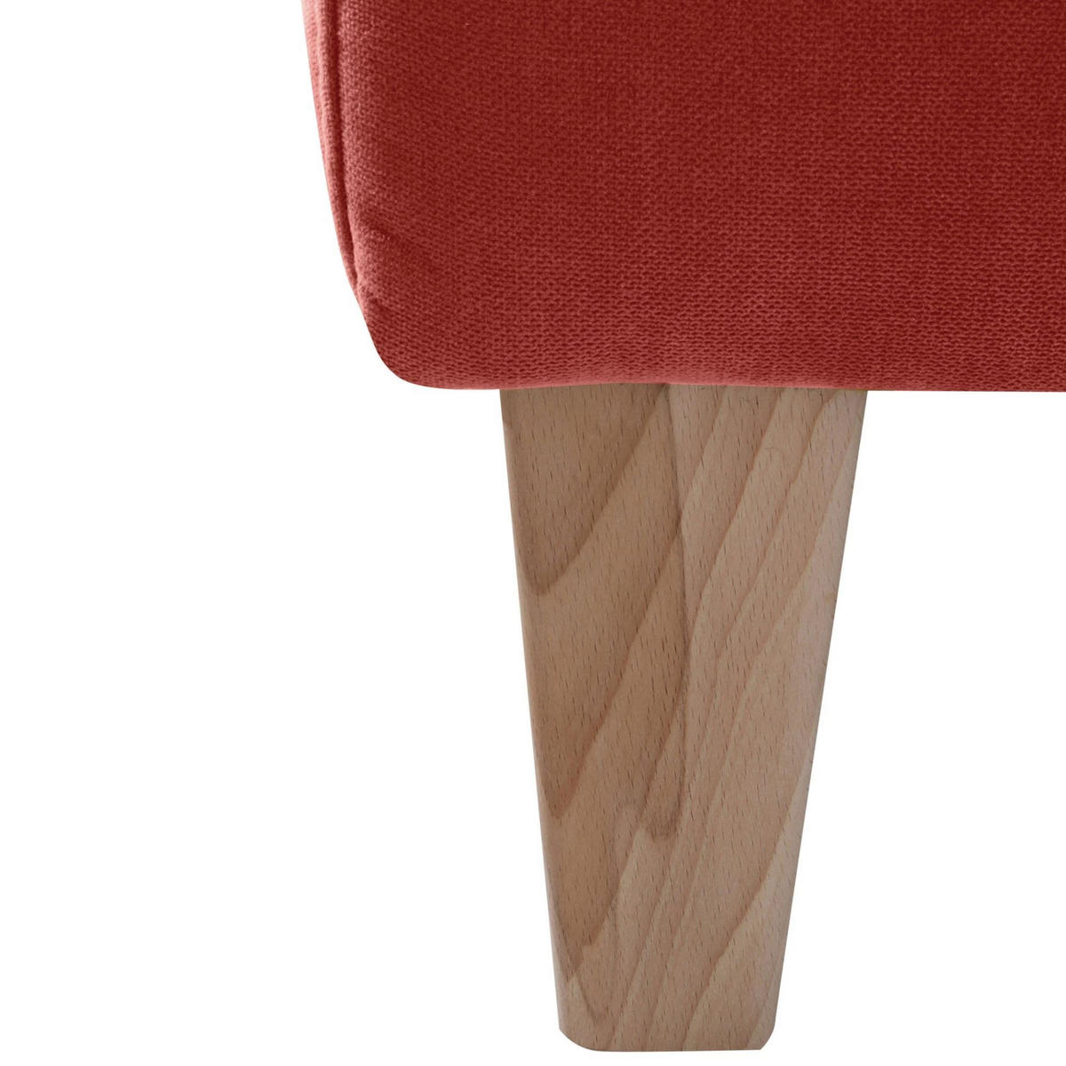 SESSEL Karol Bezug Veloursstoff Buche natur / terracotta - Rot, Kunststoff (71/81/70cm) - 58aufmkessel