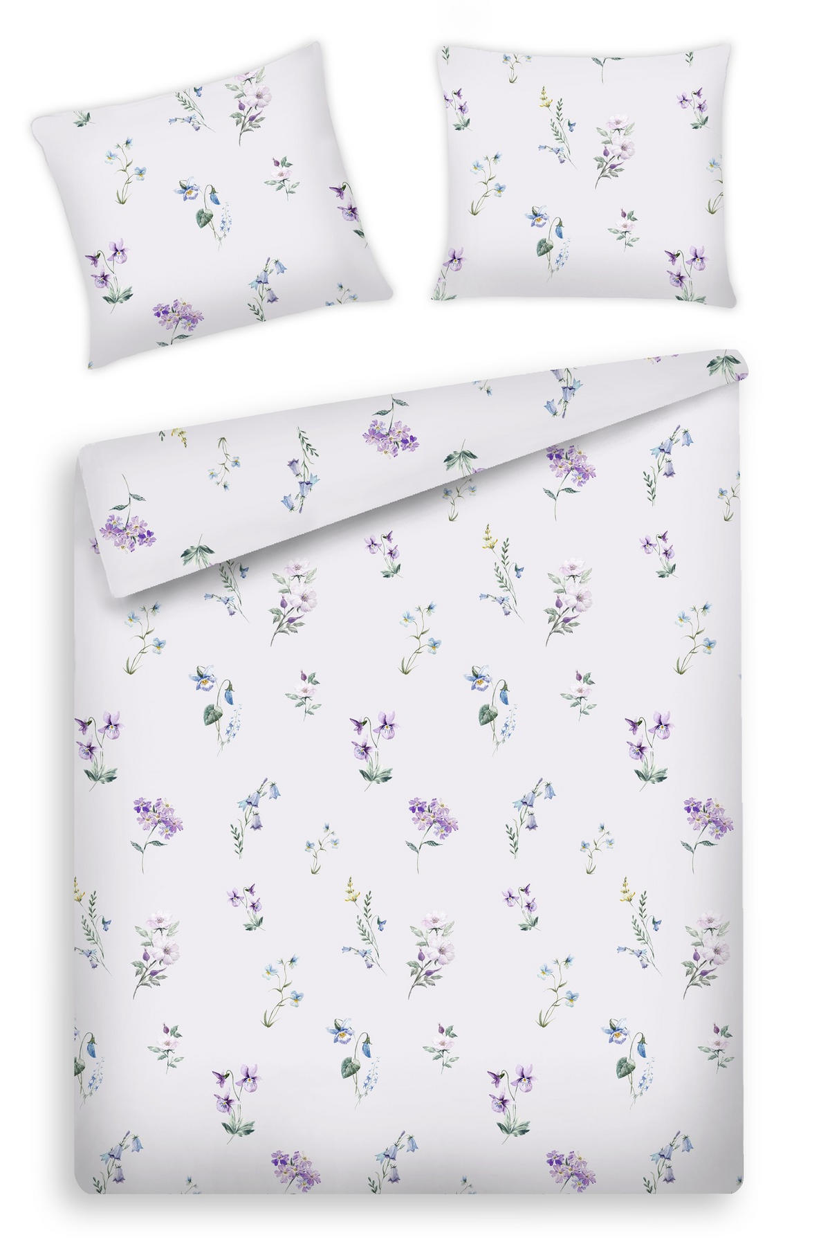 BETTWÄSCHE Agnessa - Violett, Textil (160/200cm) - home&you