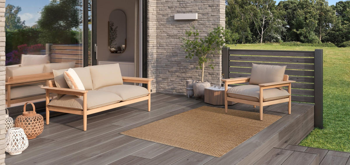 TEPPICH für Innen und Außen im Jute-Look bruin - Braun, Textil (160/230cm) - AFK Living