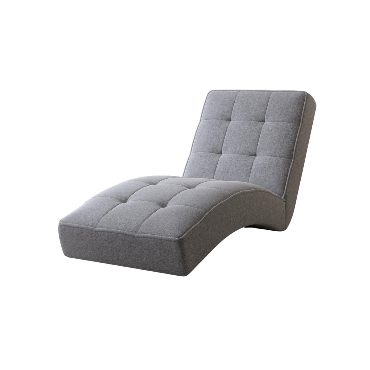 CHAISELONGUE - Livano - Grau (Twist 19) - Grau, Holzwerkstoff (73/79/170cm) - Möblo
