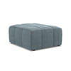POUF Bouclé Stoff Blau - Blaugrau/Schwarz, Holzwerkstoff/Kunststoff (75/41/90cm) - Makamii