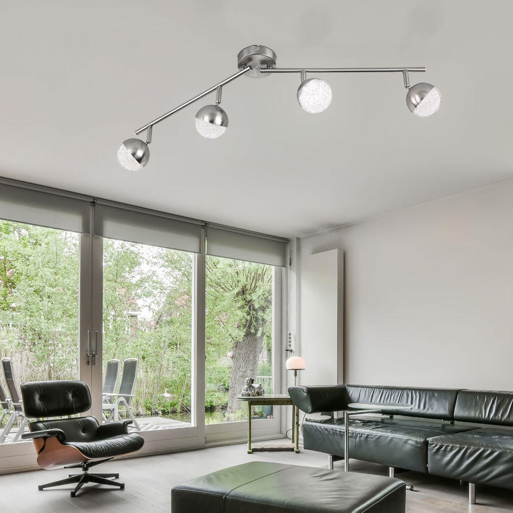 LED DECKENLEUCHTE Silber mit beweglichen Spots - Silberfarben, Metall (78/17/9cm) - Wofi