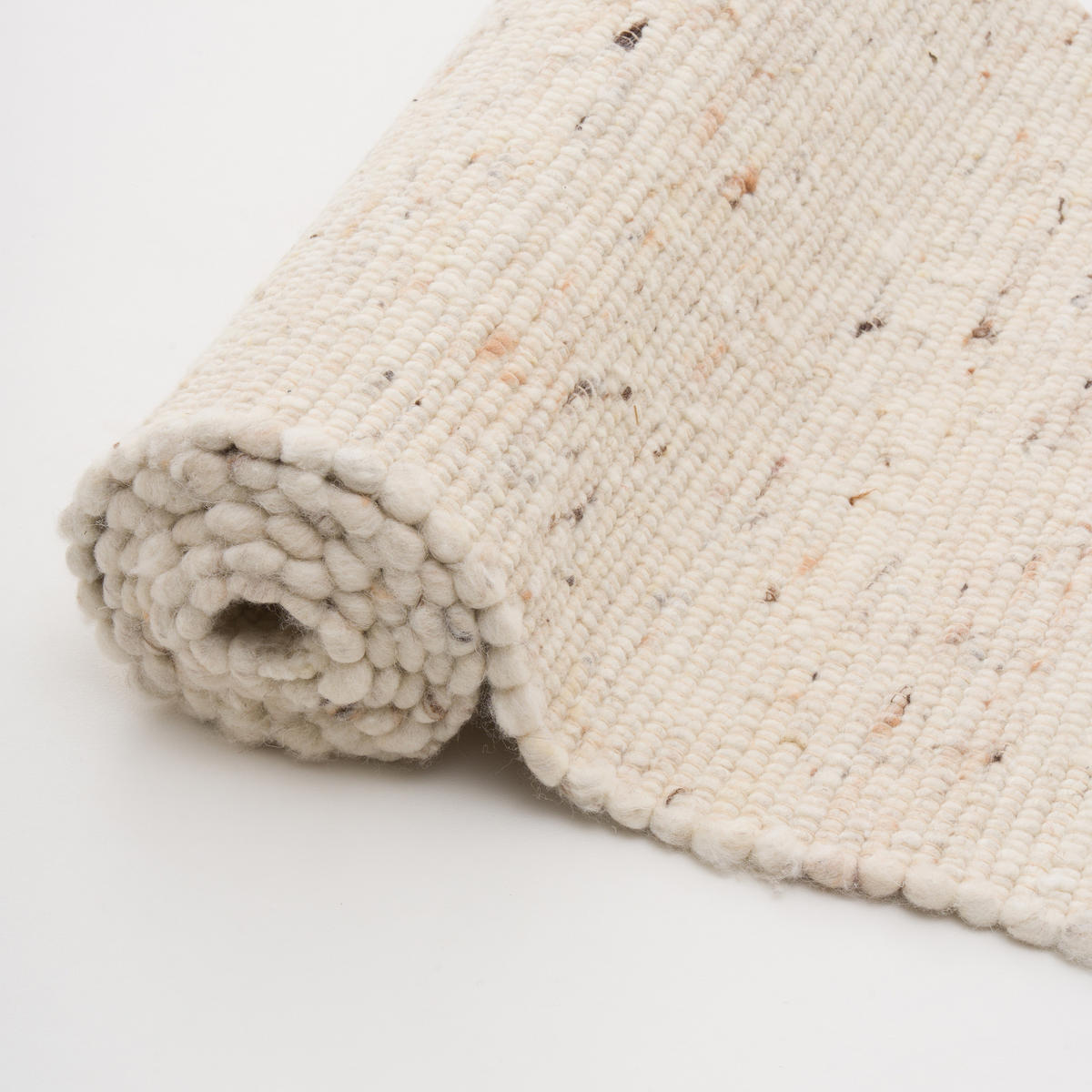 NATUR TEPPICH LÄUFER WOLLE ALASKA MELIERT - Beige, Textil (90/160cm) - Pergamon