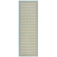 OUTDOOR-TEPPICH Pastell-Streifen, sommertauglich, eisfarben RAVENGLASS, Pastellfarben 80x230 cm - Pastellblau, Textil (80/230cm) - KADIMA DESIGN