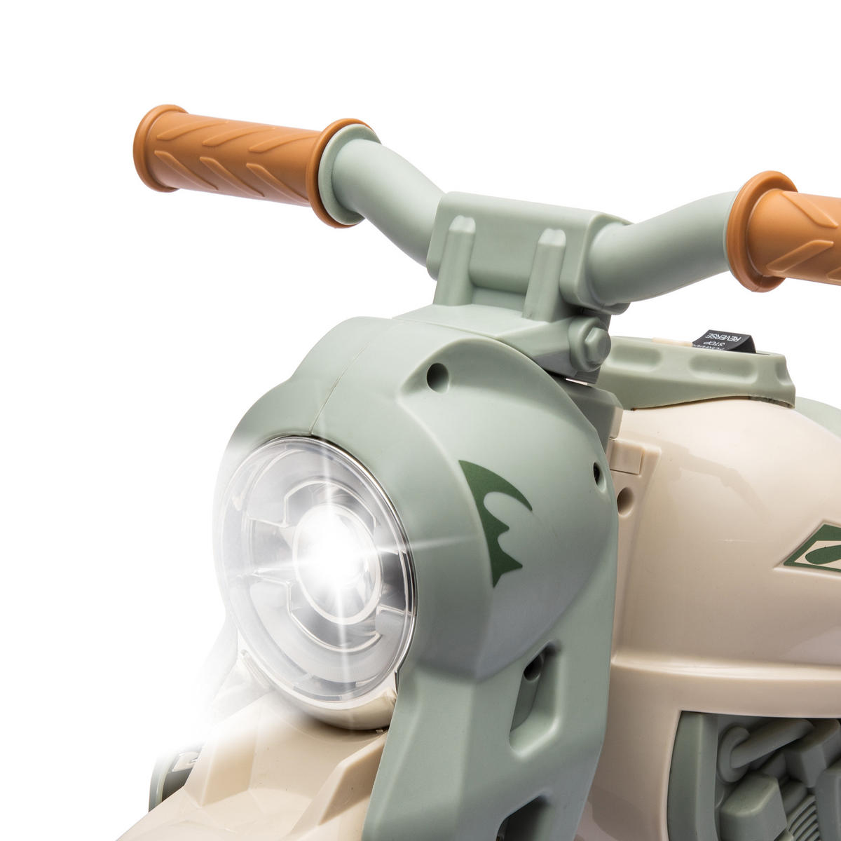 ELEKTRO-MOTORRAD DE-06203 6V mit Musik und Blasen Rot - Creme, Kunststoff/Metall (80/36/43.5cm) - ComfortXL