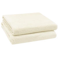 BADETUCH, 2er-Set, 100x150 cm, 100% Baumwolle, Braun - Creme, Textil (100/150cm) - Zollner