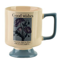 BECHER Rejka Blau 8/11.5/10.5 cm Porzellan - Blau, Keramik (0.3L) - Mondex