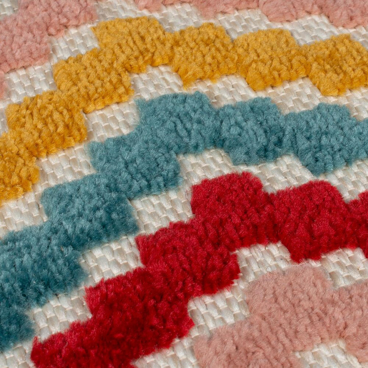 OUTDOOR-TEPPICH Geometrisch-Design, multifunktional, mehrfarbig LUNE, Multi 120x170 cm - Multicolor, Textil (120/170cm) - KADIMA DESIGN