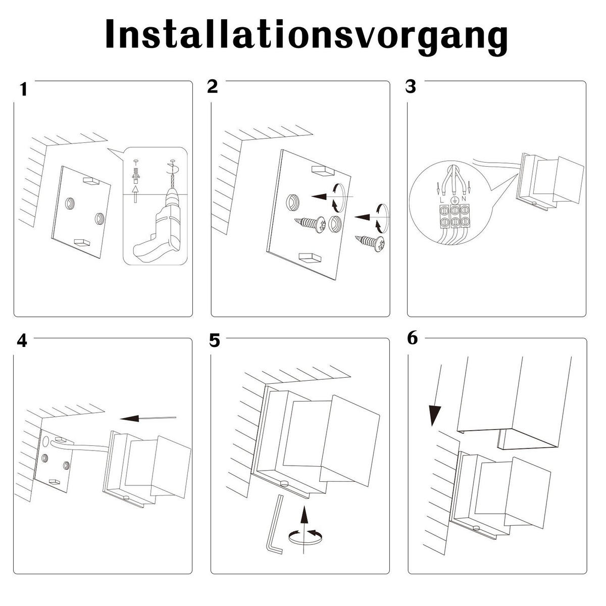 WANDLEUCHTE Inspiration - Grau, Metall (10/10/10cm) - Nettlife