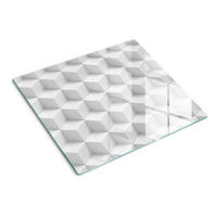 GLASPLATTE 60x52 cm 3D - Weiß, Glas (60/0.4/52cm) - TULUP