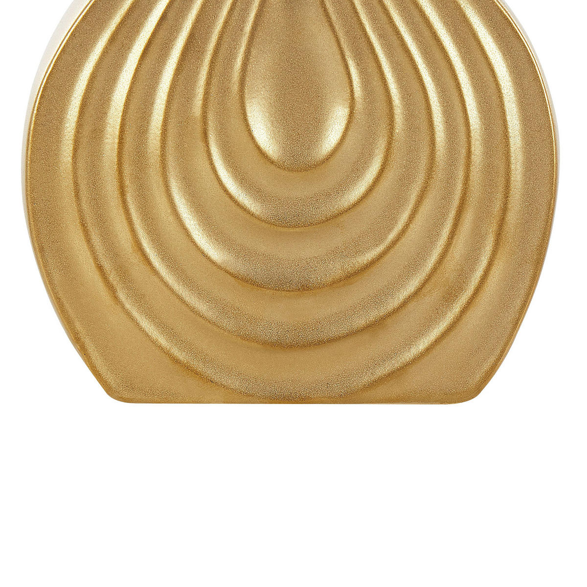 DEKOVASE Steinzeug gold Thapsus - Goldfarben, Keramik (25cm) - Beliani