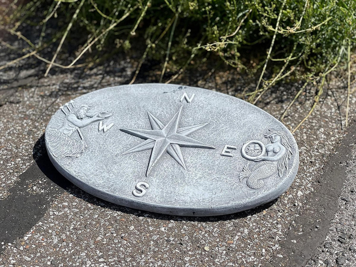 STEINFIGUR Wandrelief Meer Il Mare frostfest massiver Steinguss - Grau, Stein (35/3/22cm) - stoneandstyle