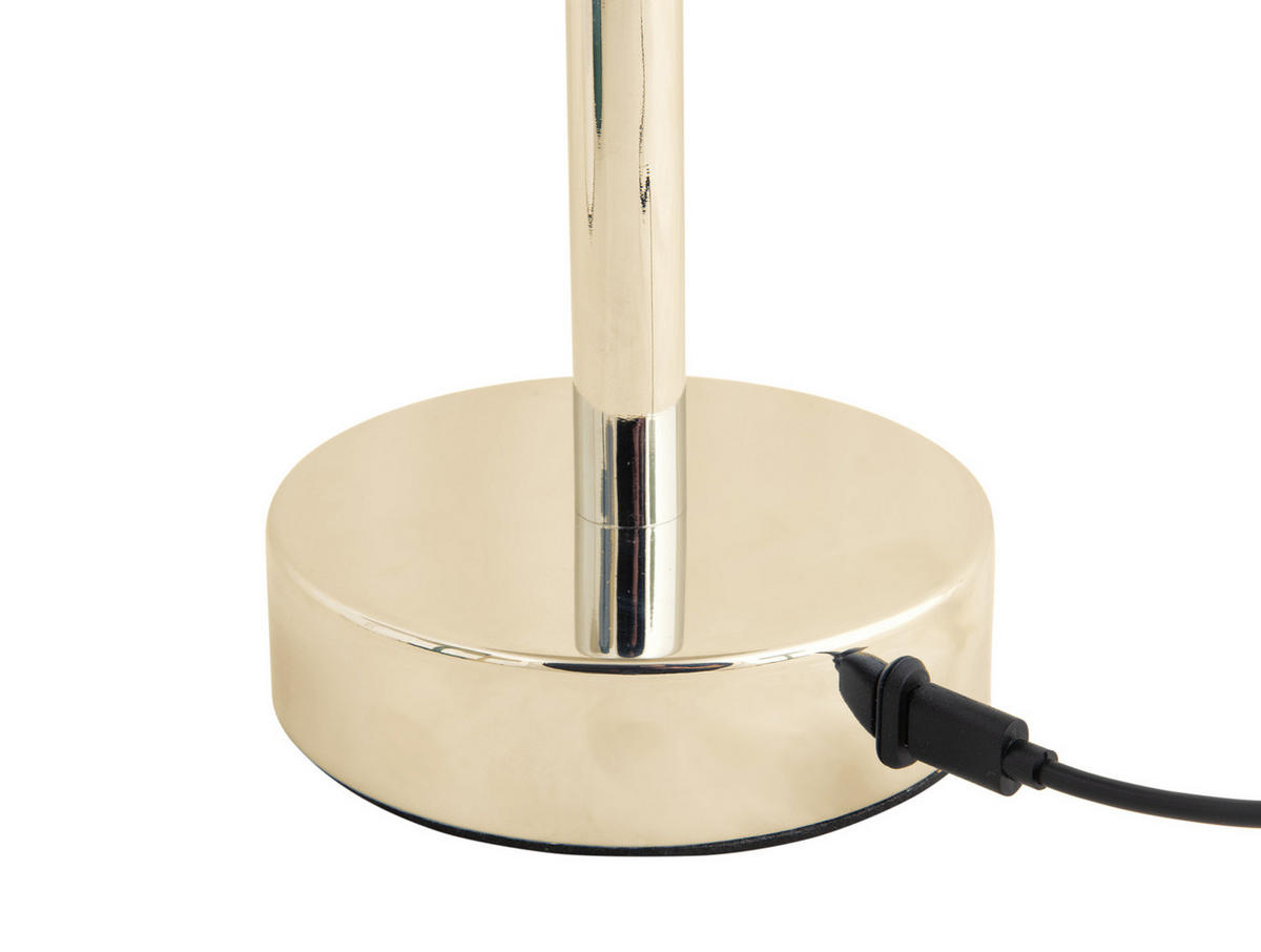 TISCHLAMPE James LED 12.5/12.5/24.5 cm - Goldfarben, Metall (12.5/12.5/24.5cm) - Leitmotiv