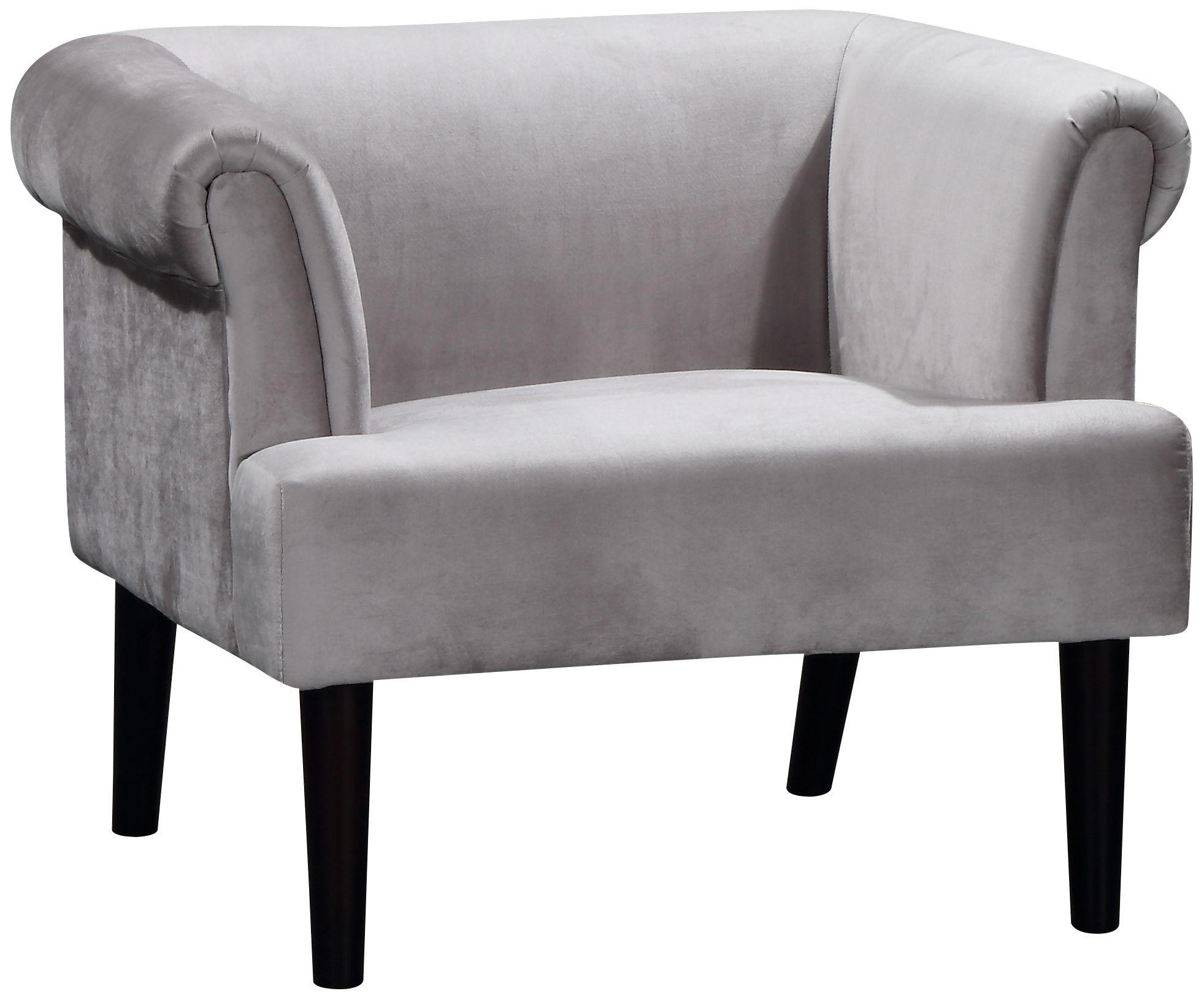 SESSEL Charlie Samt Grau - Grau, Textil (86/70/74cm) - ATLANTIC home collection