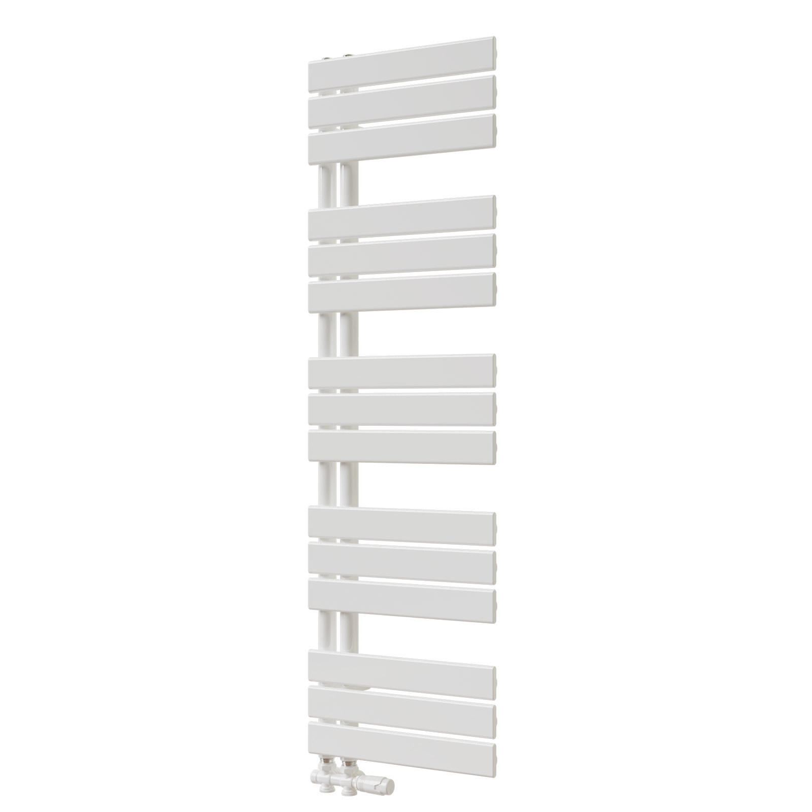 HEIZKÖRPER 132/40 cm Weiß aus Stahl 570 W Warmwasser mit Mittelanschluss G1/2" - Weiß, Metall (40/132/5.9cm) - S'AFIELINA