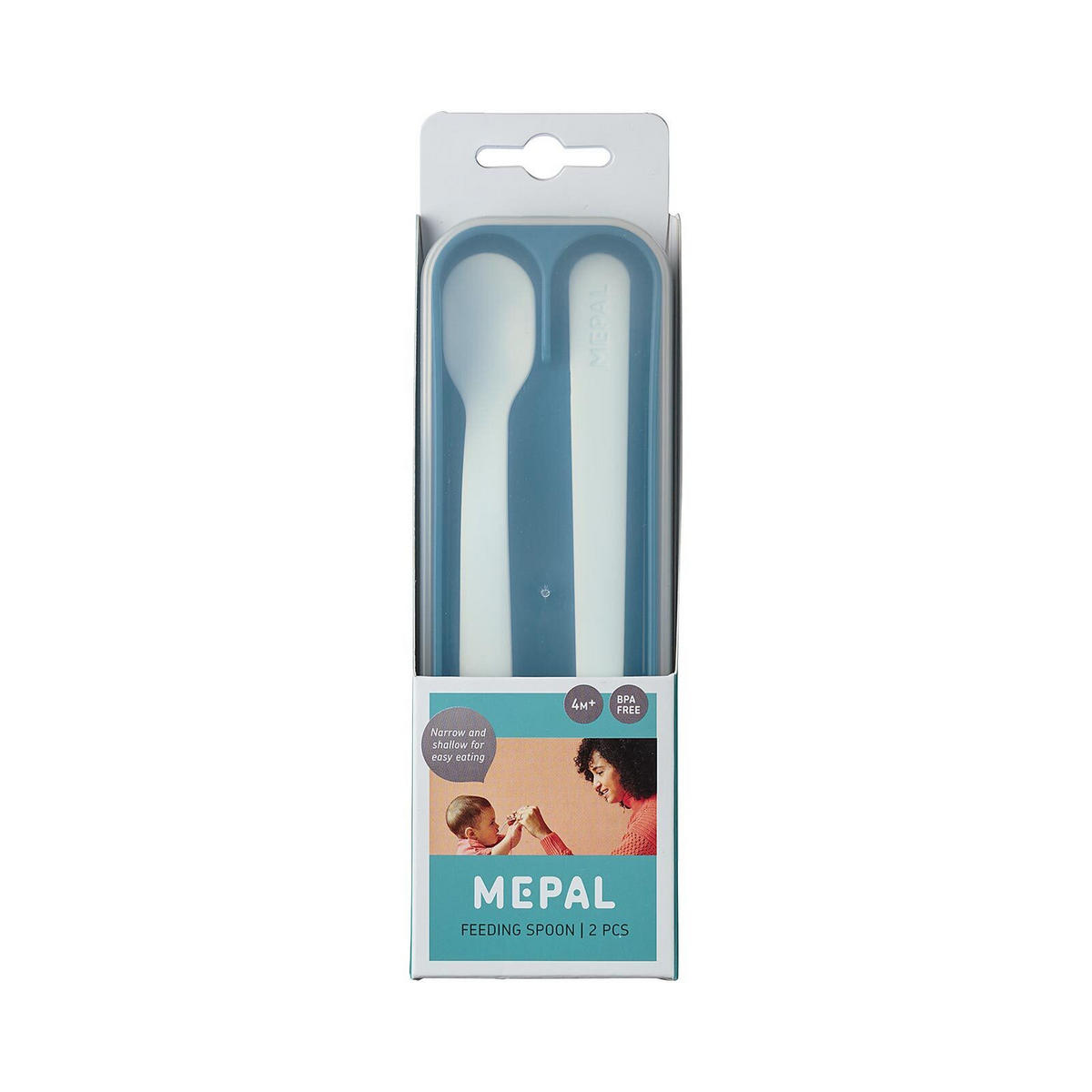 FÜTTERLÖFFEL Mio Deep Blue 2er Set - Blau, Kunststoff - Mepal