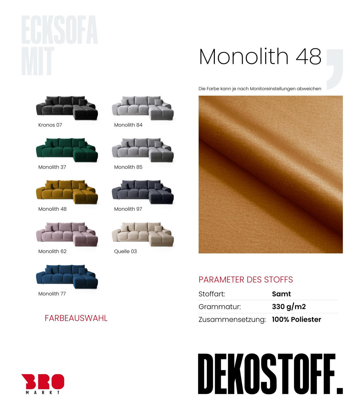 ECKSOFA Nubes mit Schlaffunktion Gelb Plüsch - Gelb/Silberfarben, Kunststoff/Textil (290/180cm) - Bromarkt