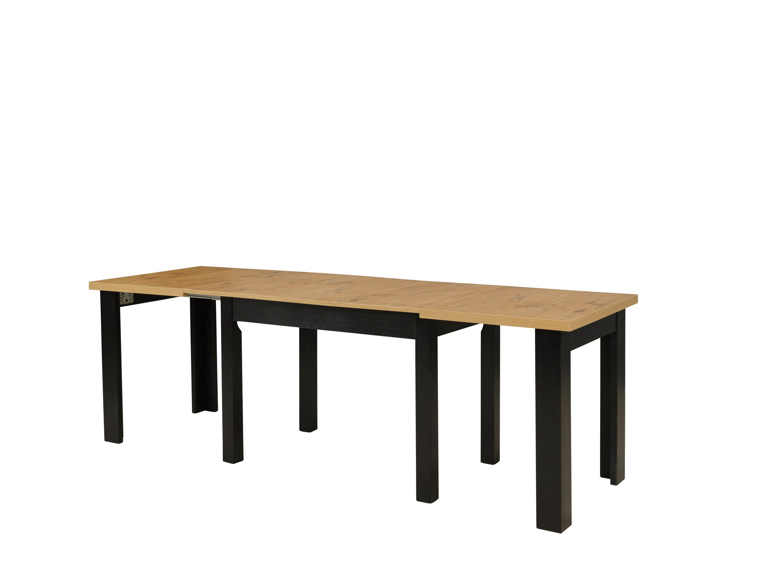 ESSTISCH FLAVIO Ausziehbar 120 - 240 / 80 x 77 cm - Bernsteinfarben/Schwarz, Holz (120/80/77cm) - MASSENO
