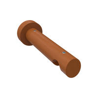 TRÄGER FÜR INNENLAUFSTANGEN 20 mm Ø, Talent 1-läufig, Kirschbaum - Kirschbaumfarben, Holz (15/5.3/5.3cm) - INTERDECO