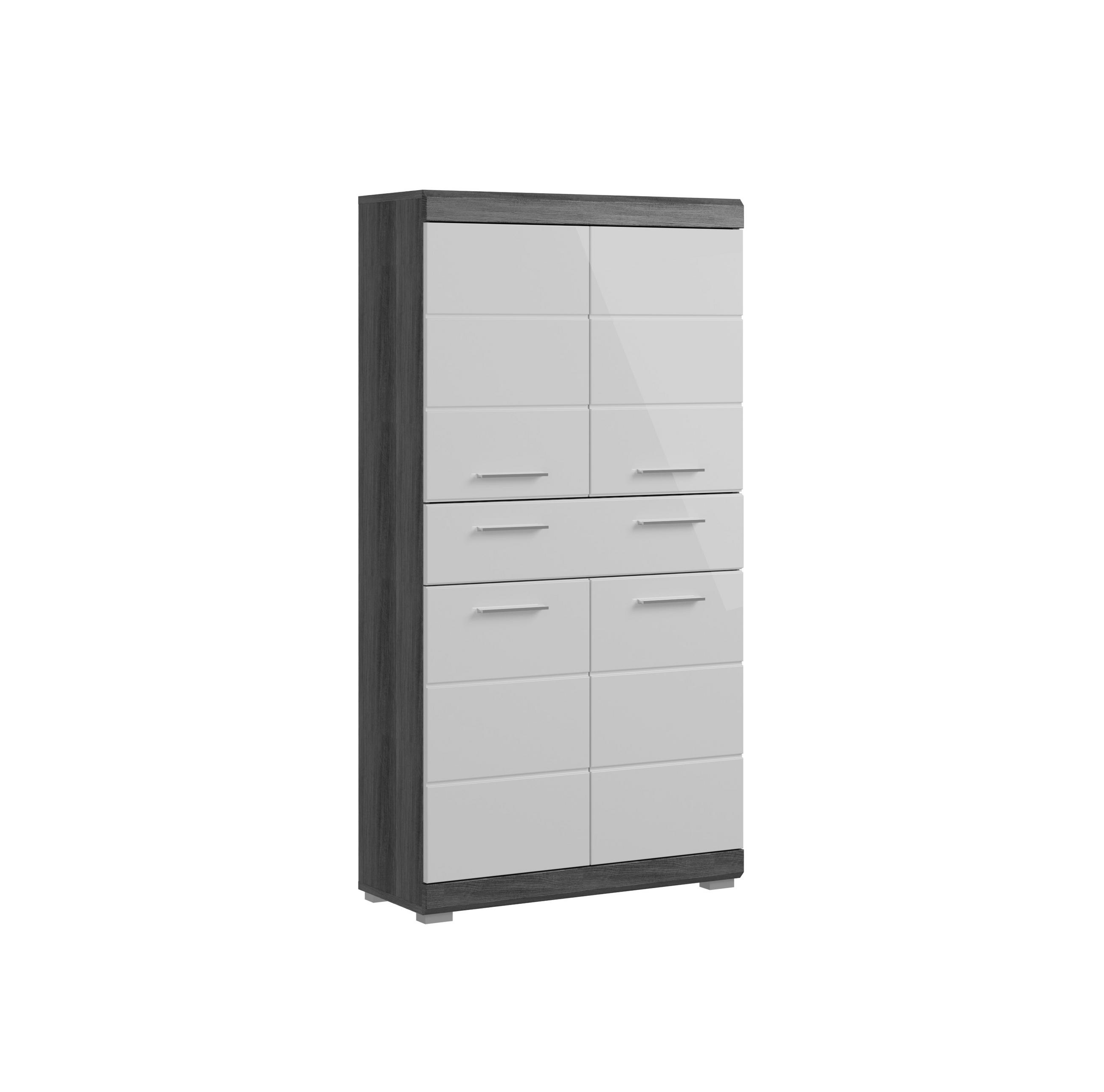 Homes & Jones Badmidischrank Silber 74x141x31 cm