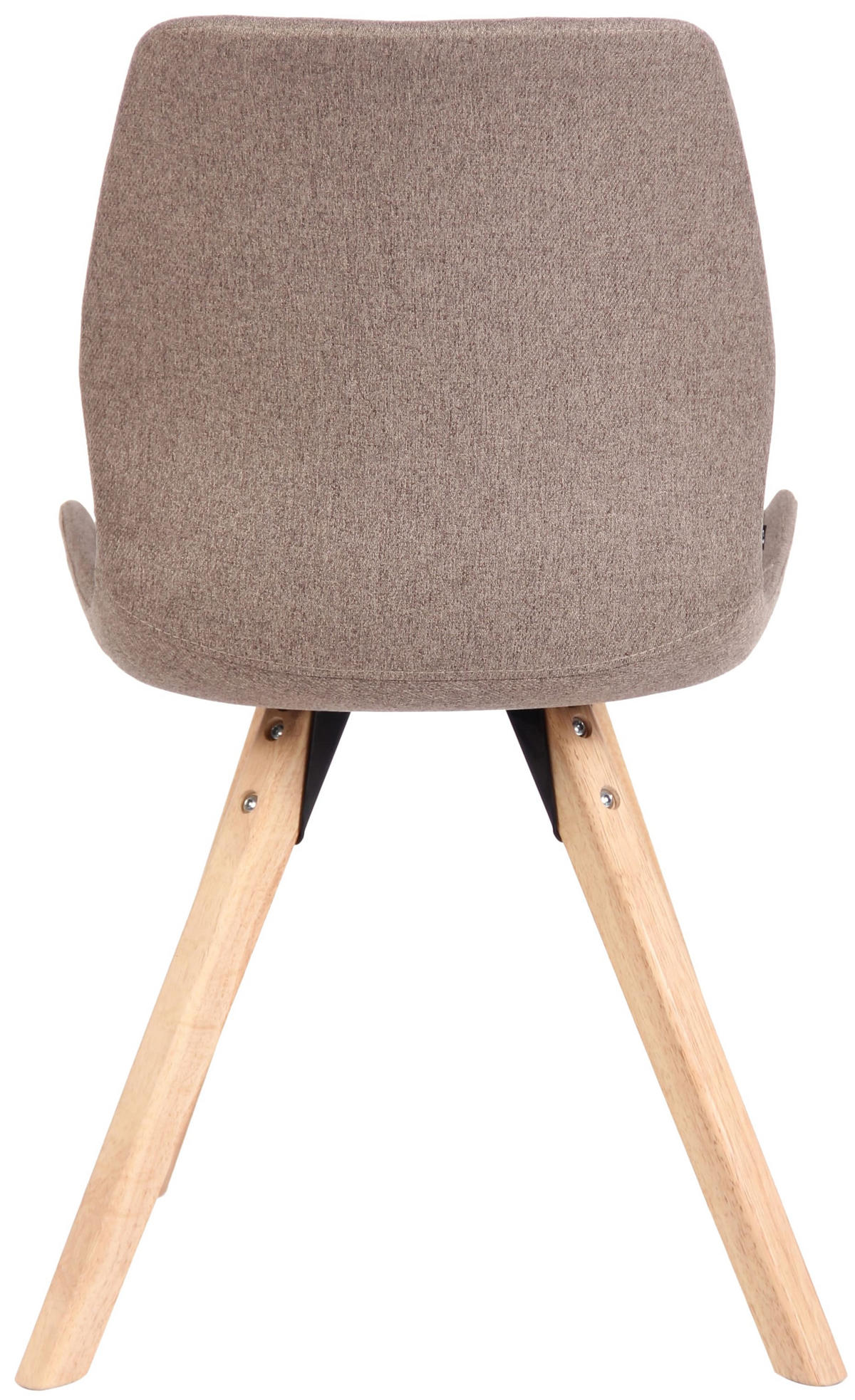 STUHL Stoff taupe - Taupe/Eukalyptusholzfarben, Holz/Textil (49/87.5/58cm) - CLP