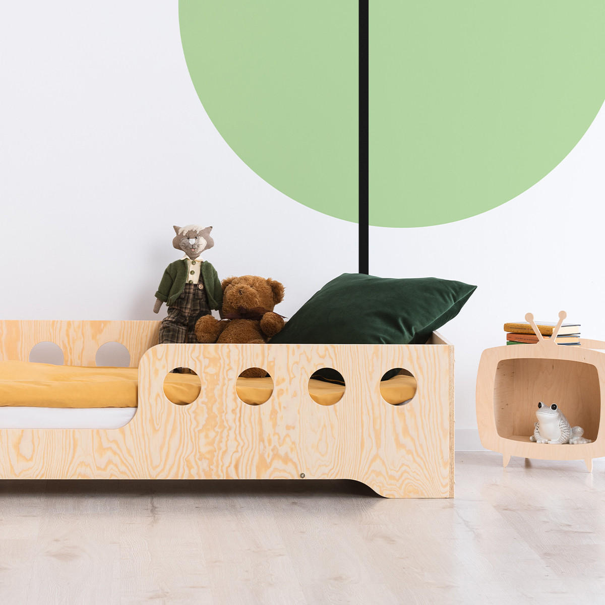 POSTEL 90/190 Sacha Přírodní dřevo - hnědá, dřevo (90/190cm) - Petits-meubles