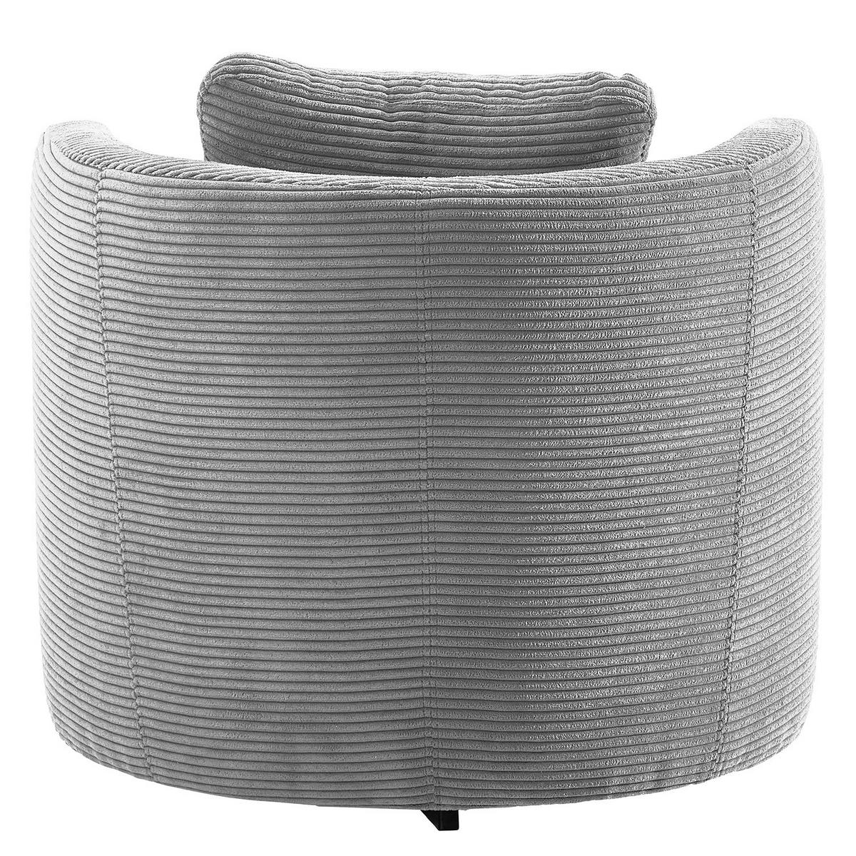 SESSEL - Hellgrau/Schwarz, Textil/Metall (65/65/40cm) - home24