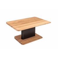 COUCHTISCH höhenverstellbar Clo 100x48x65 Massivholz Schwarz/Wildeiche - Wildeiche/Schwarz, Holz (100/65/65cm) - 58aufmkessel