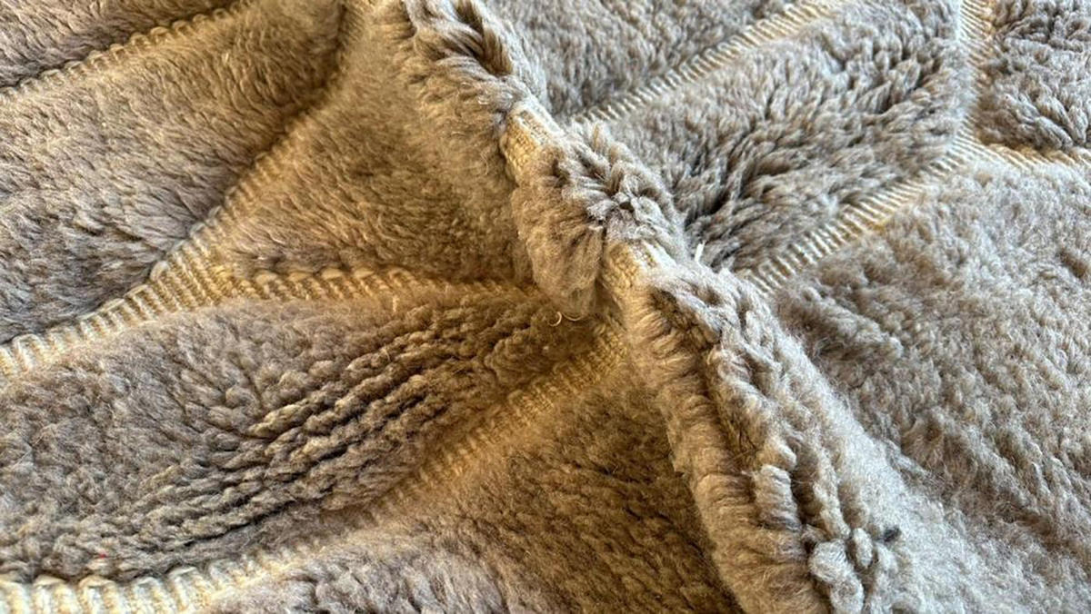 BERBERTEPPICH aus Marokko aus reiner Wolle 200x 300 cm - Grau, Naturmaterialien (200/300cm) - AFK Living