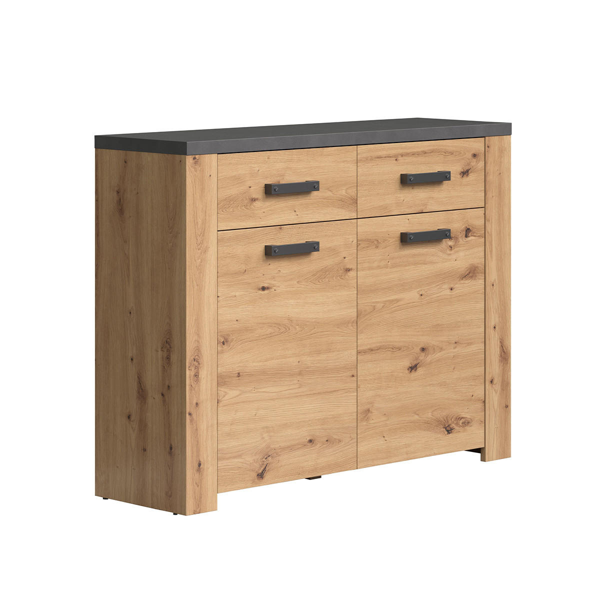 KOMMODE Follow Eiche Dekor - Eichefarben, Holzwerkstoff (116/116/91cm) - Trendteam