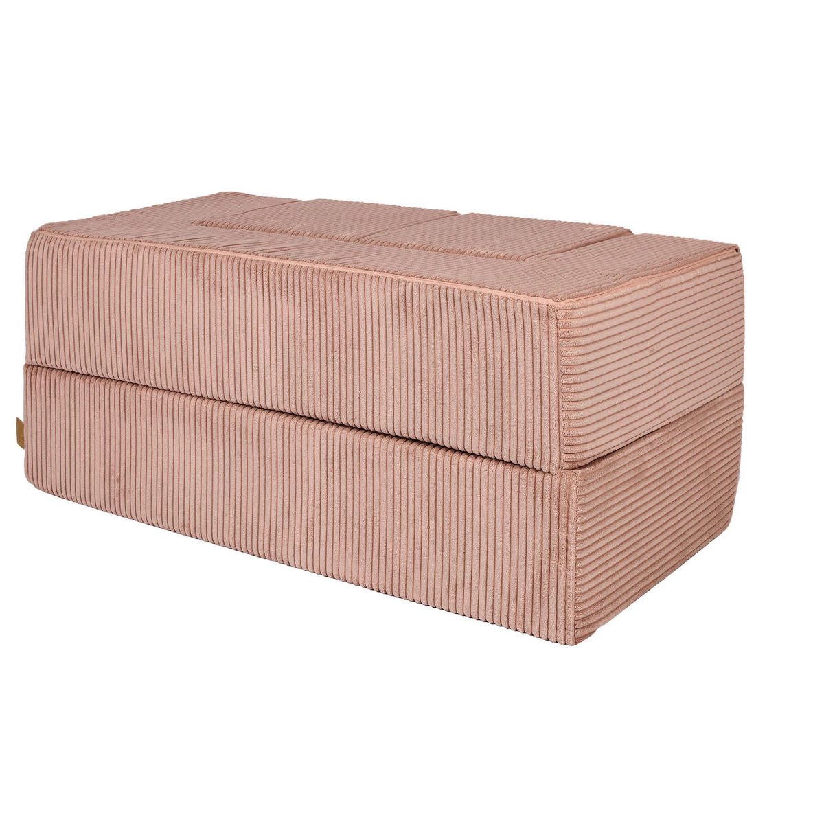 KINDERSOFA, Aesthetic, Cube, Puderrosa - Hellrosa, Textil (96/40/50cm) - MeowBaby