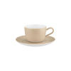 KAFFEETASSE MIT UNTERTASSE Liberty Pure Colors Dusty Beige 260 ml - Beige, Keramik (0.26L) - Seltmann Weiden