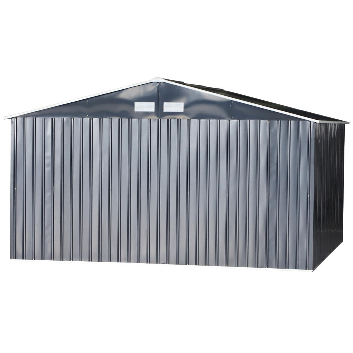 GERÄTEHAUS, Stahl, Kohlegrau - Grau, Metall (386/200/340cm) - Outsunny
