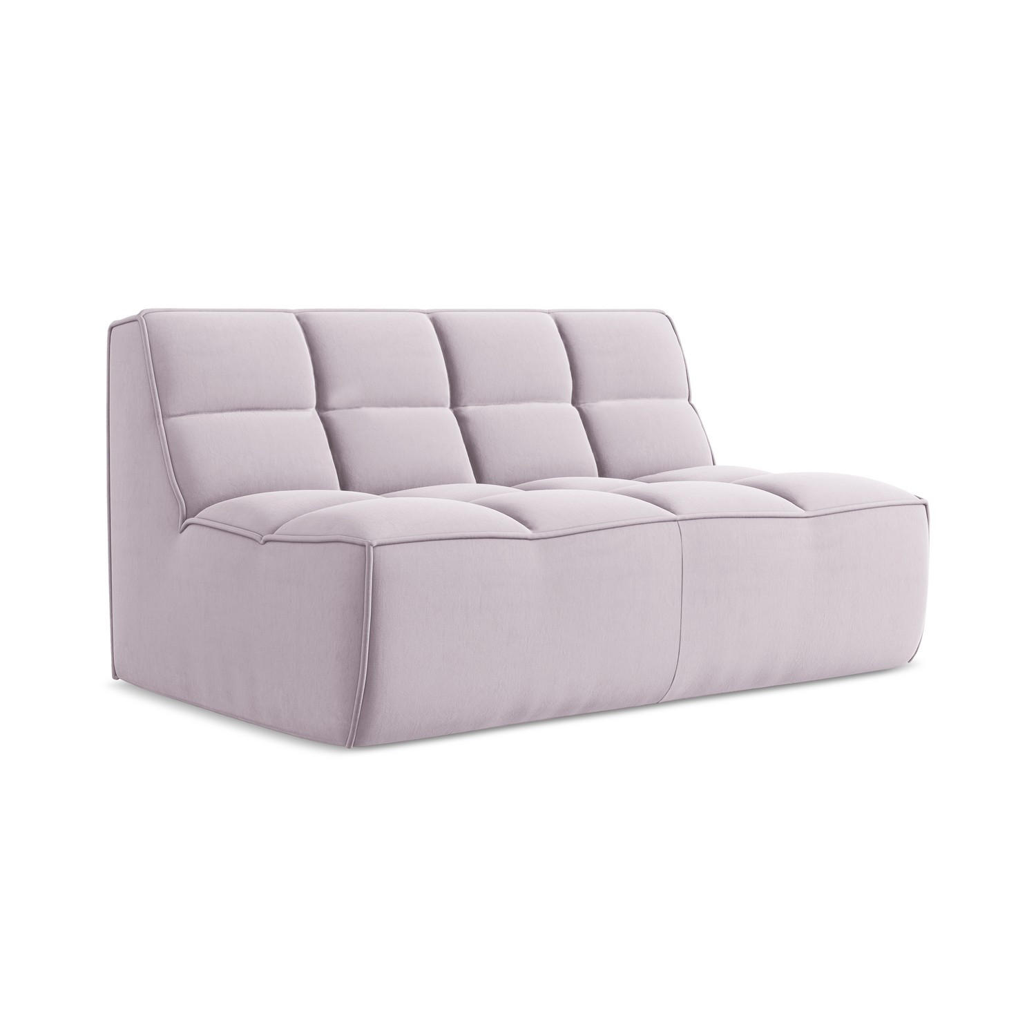 2-SITZER-SOFA Samt Stoff Violett - Lila/Flieder, Kunststoff/Textil (160/75/93cm) - LaMiaSofa