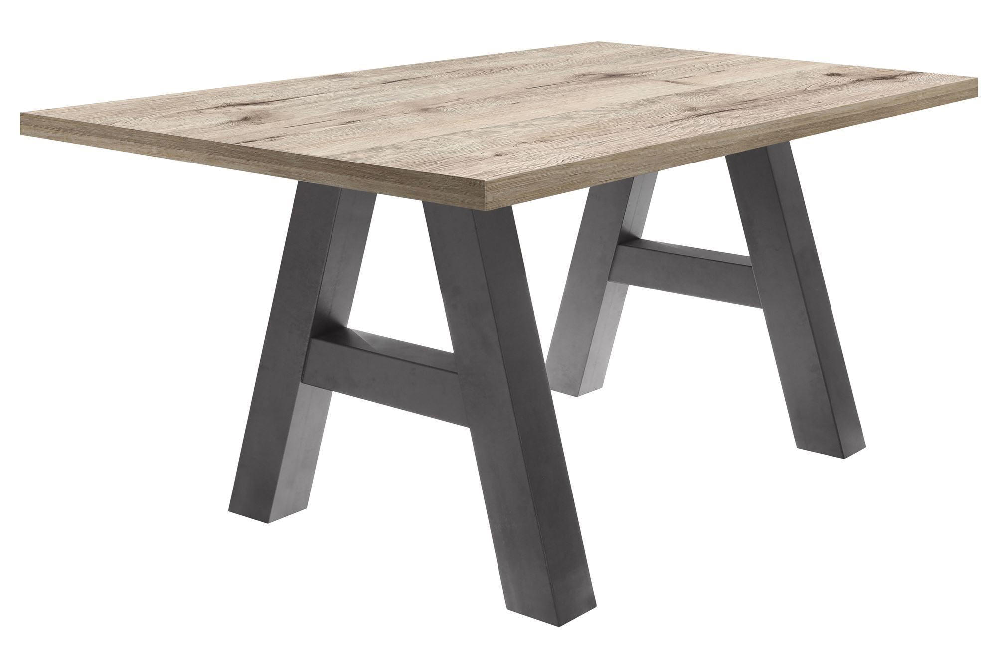 ESSZIMMERTISCH Elia 4 200 x 100 x 75 Esstisch Graphit/Sandeiche - Naturfarben, Holz (200/100/75cm) - 58aufmkessel