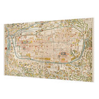 FOTOTAPETE 416x254 cm - Antike Karte - Beige, Textil (416/254cm) - Wallfluent