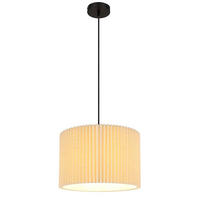 PENDELLEUCHTE Textil naturfarben - Beige, Metall (38/38/120cm) - Globo Lighting