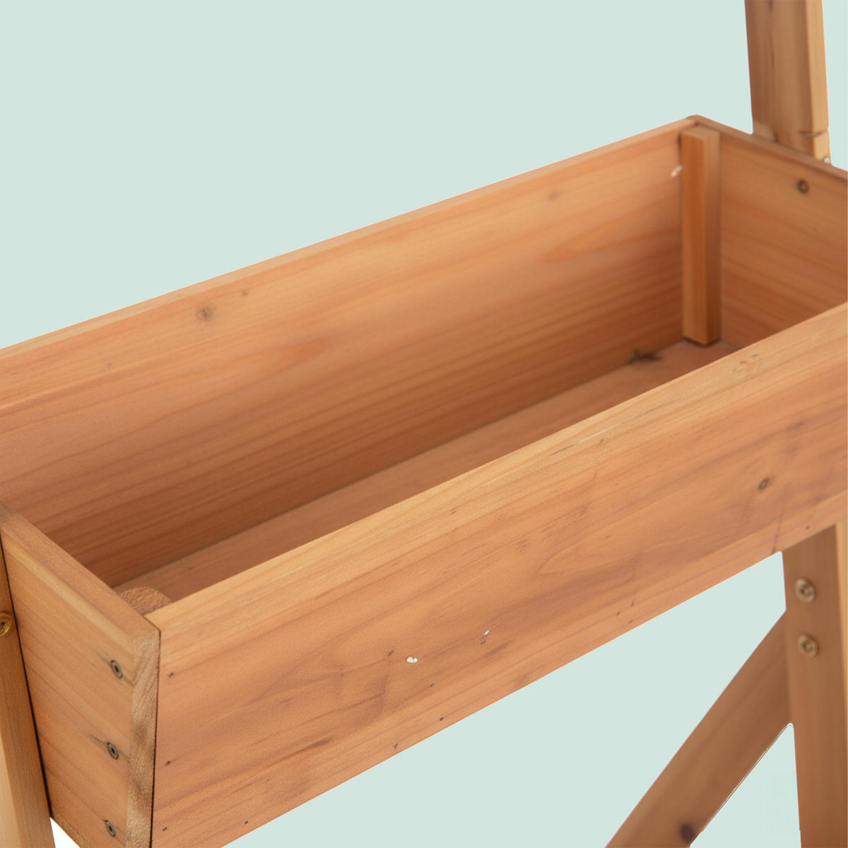 VERTIKALBEET - Braun, Holz/Textil (60/140/50cm) - Relaxdays