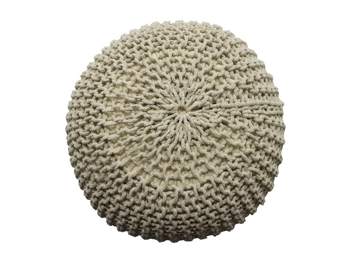 SITZHOCKER - 1 Person - naturfasern - naturfarben hell Madalo - Naturfarben, Naturmaterialien (50/30/50cm) - Vente-Unique