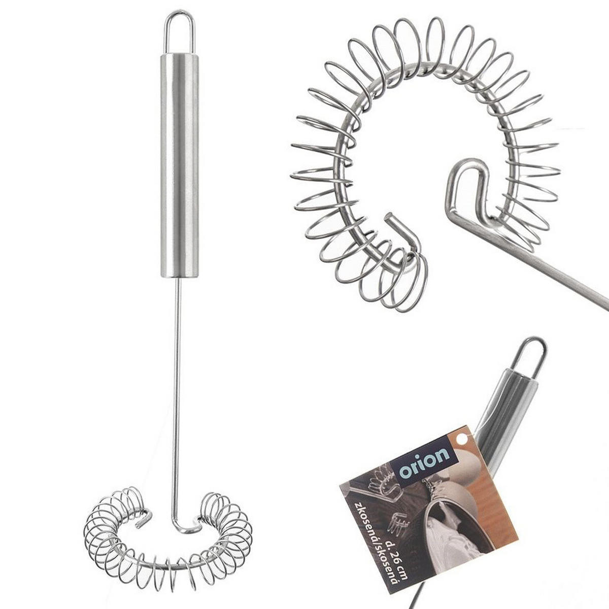 SPIRAL-SCHNEEBESEN Stahl 26 cm - Silberfarben, Metall (26cm) - Orion 