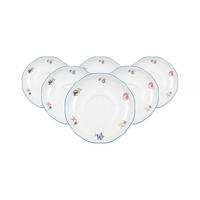 KOMBI-UNTERTASSEN Sonate Nostalgie weiß ø 14,8 cm 6er Set - Weiß, Keramik (14.8cm) - Seltmann Weiden