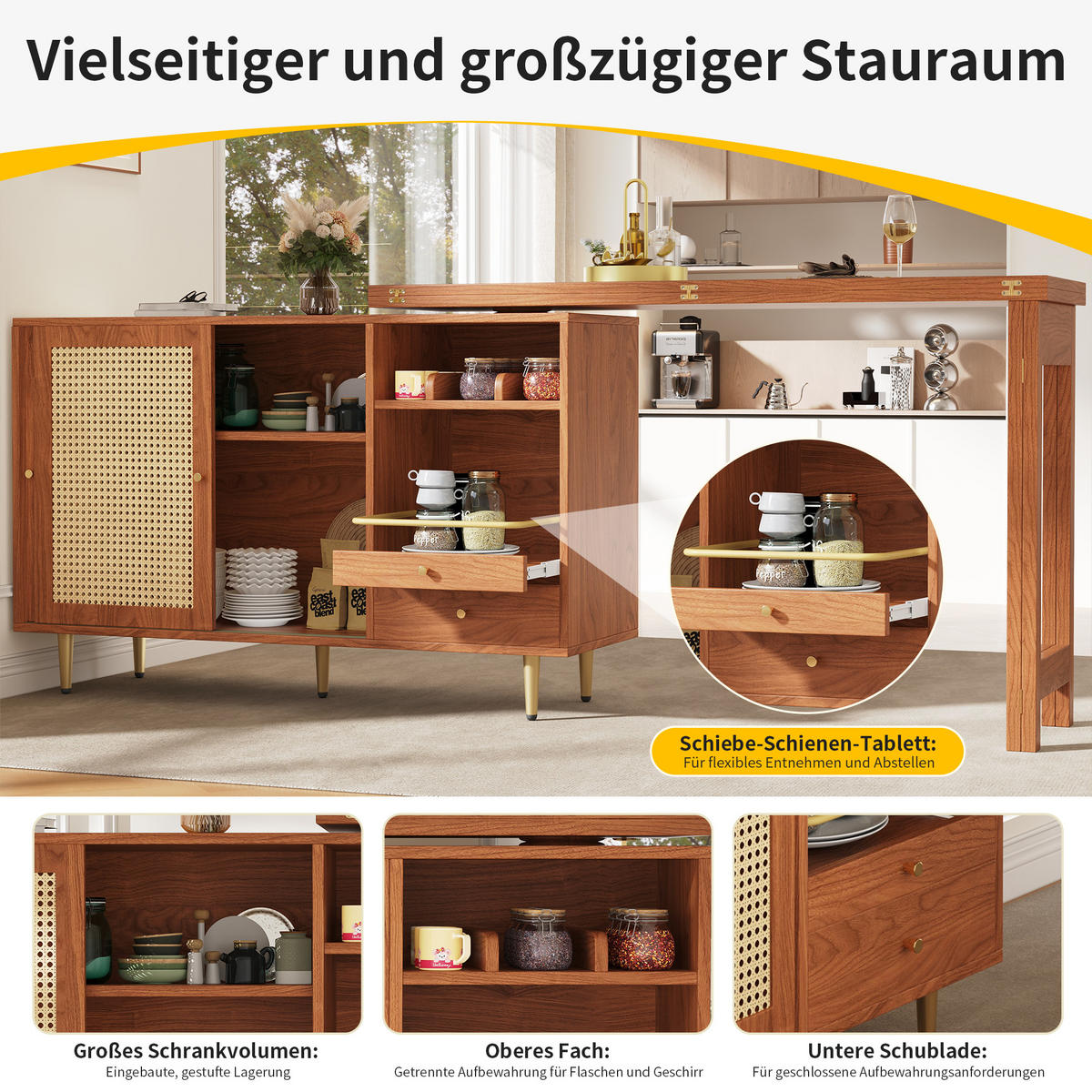 BARTISCH Braun 107/40/71,4 cm - Braun, Holzwerkstoff (40/76/187cm) - Urban Meuble