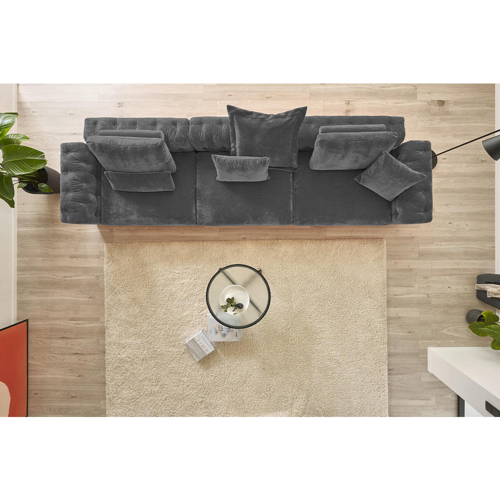 Thumbnail - Kawola Sofa, Anthrazit, Textil, 2-Sitzer, Füllung: Kaltschaum, 82x62x27 cm, Wohnzimmer, Sofas & Couches, Sofas, Modulsof...