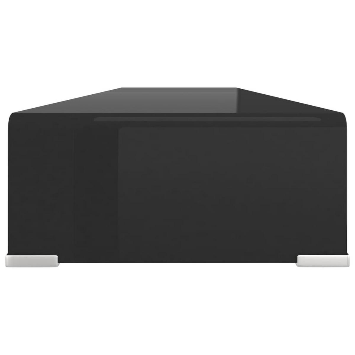 TV-TISCH/BILDSCHIRMERHÖHUNG Glas Schwarz 120/30/13 Cm - Schwarz, Glas (120/30/13cm) - vidaXL