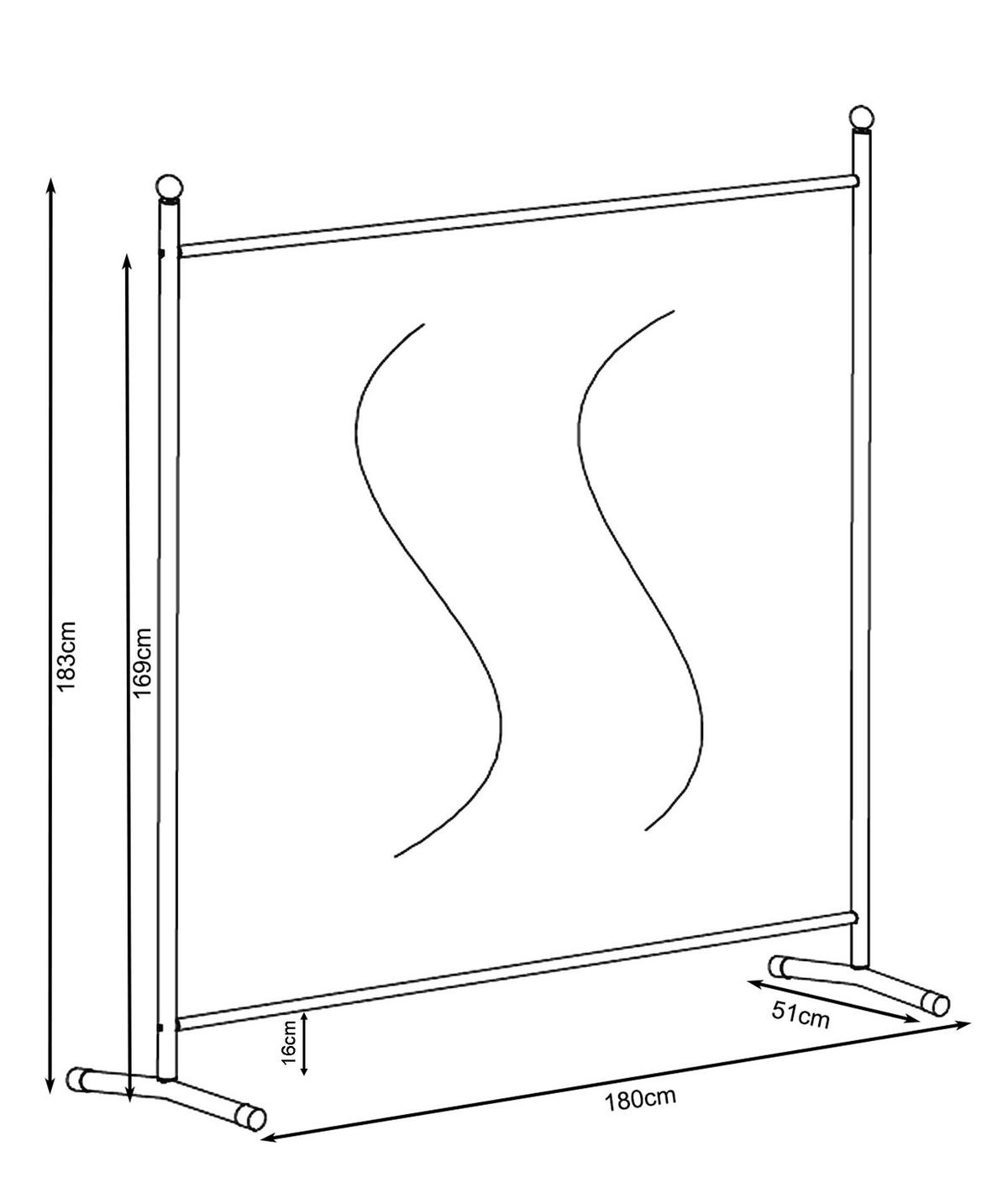 PARAVENT 2 Stück 1-tlg. 180x178 cm Grau - Grau, Metall (178/180cm) - QUICK STAR