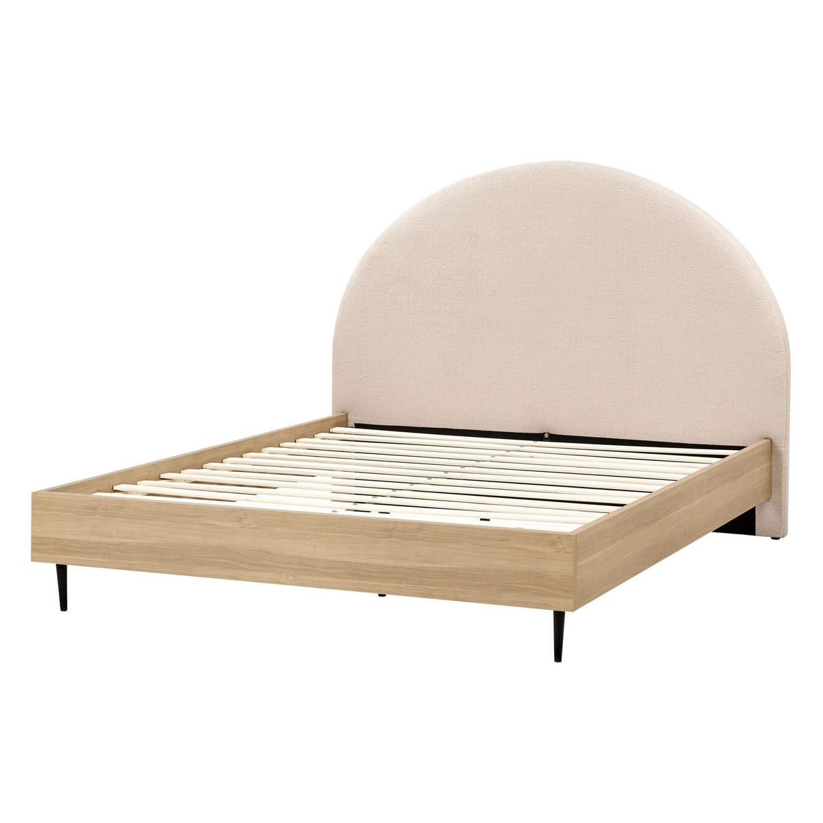 BETT mit Lattenrost 140x200 cm Beige Millay - Beige, Textil (140/200cm) - Beliani