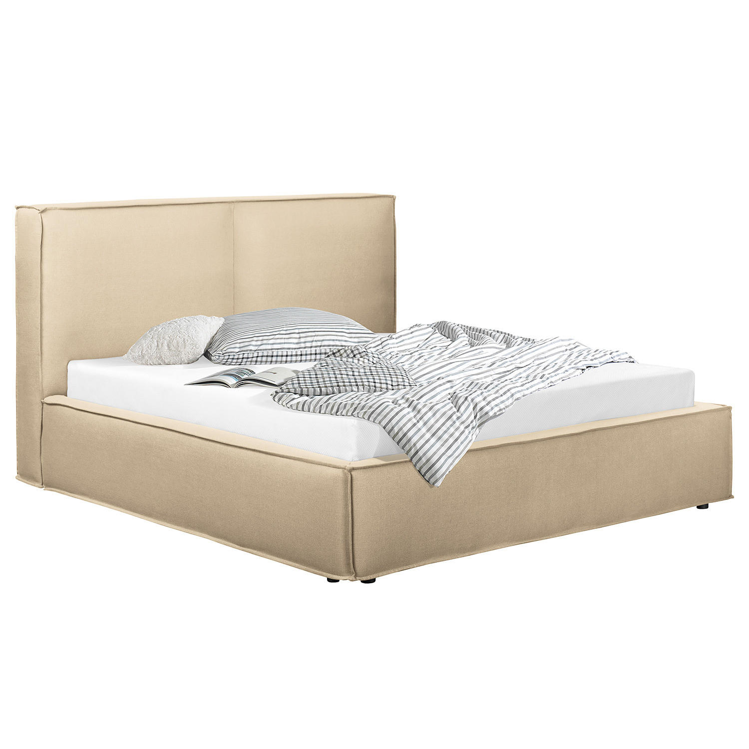 POLSTERBETT - Beige, Textil (180/200cm) - home24