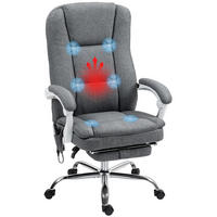 DREHSTUHL DE-11786 mit massage- & heizfunktion 66/60/113-121 cm Grau - Grau, Textil (60/121/66cm) - ComfortXL