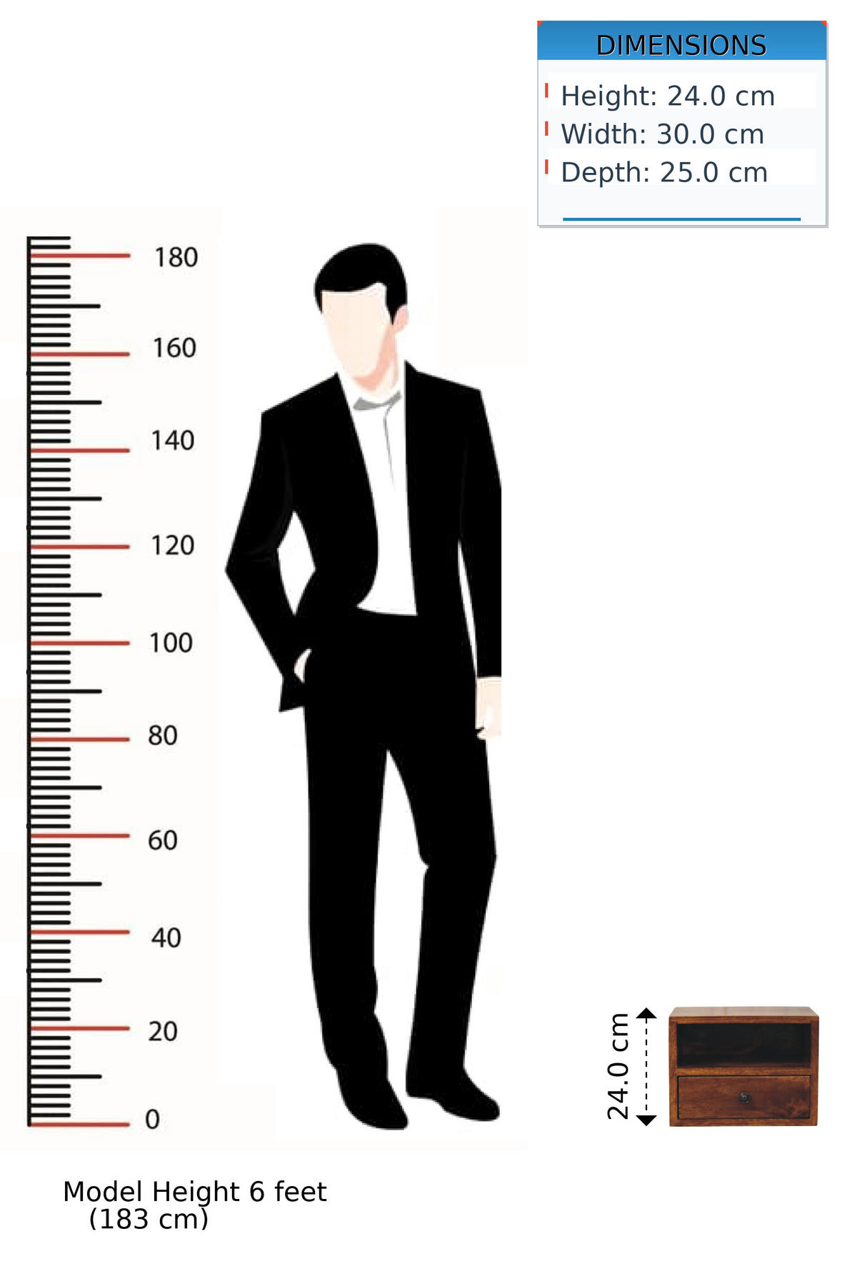 NACHTTISCH Massivholz Solis Chestnut Wand-Nachttisch, 1 Schublade, 1 offenes Fach, dunkelbraun - Messingfarben/Braun, Holz/Metall (30/24/25cm) - Artisan Furniture