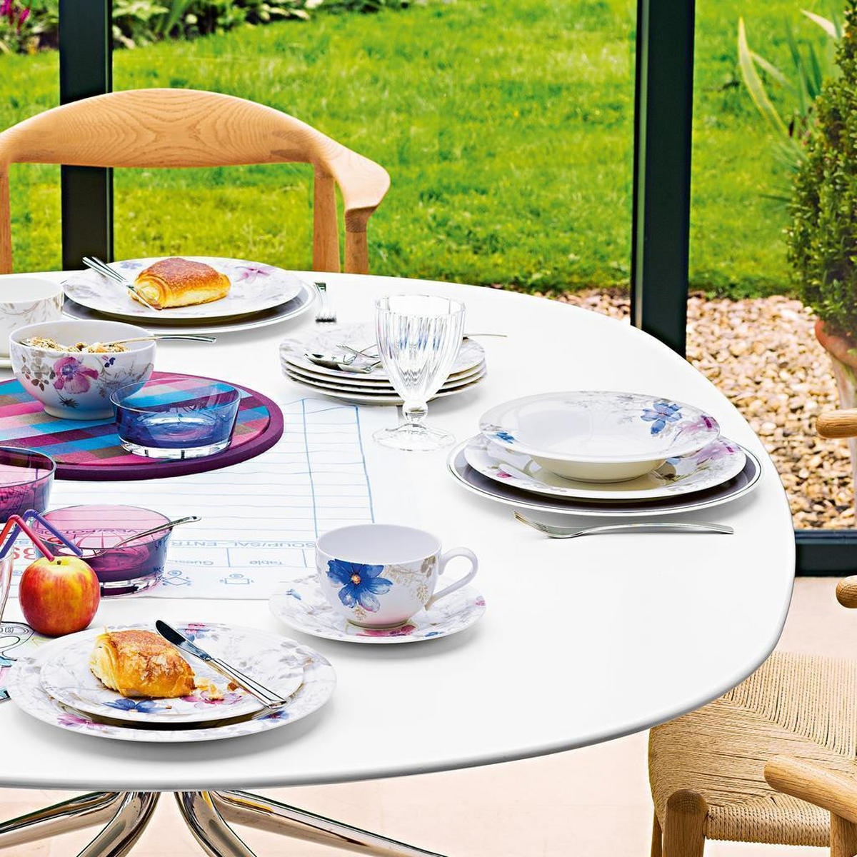 FRÜHSTÜCKSTELLER Mariefleur Gris Basic bunt ø 21,5 cm 6er Set - Multicolor, Keramik (21.5cm) - Villeroy & Boch